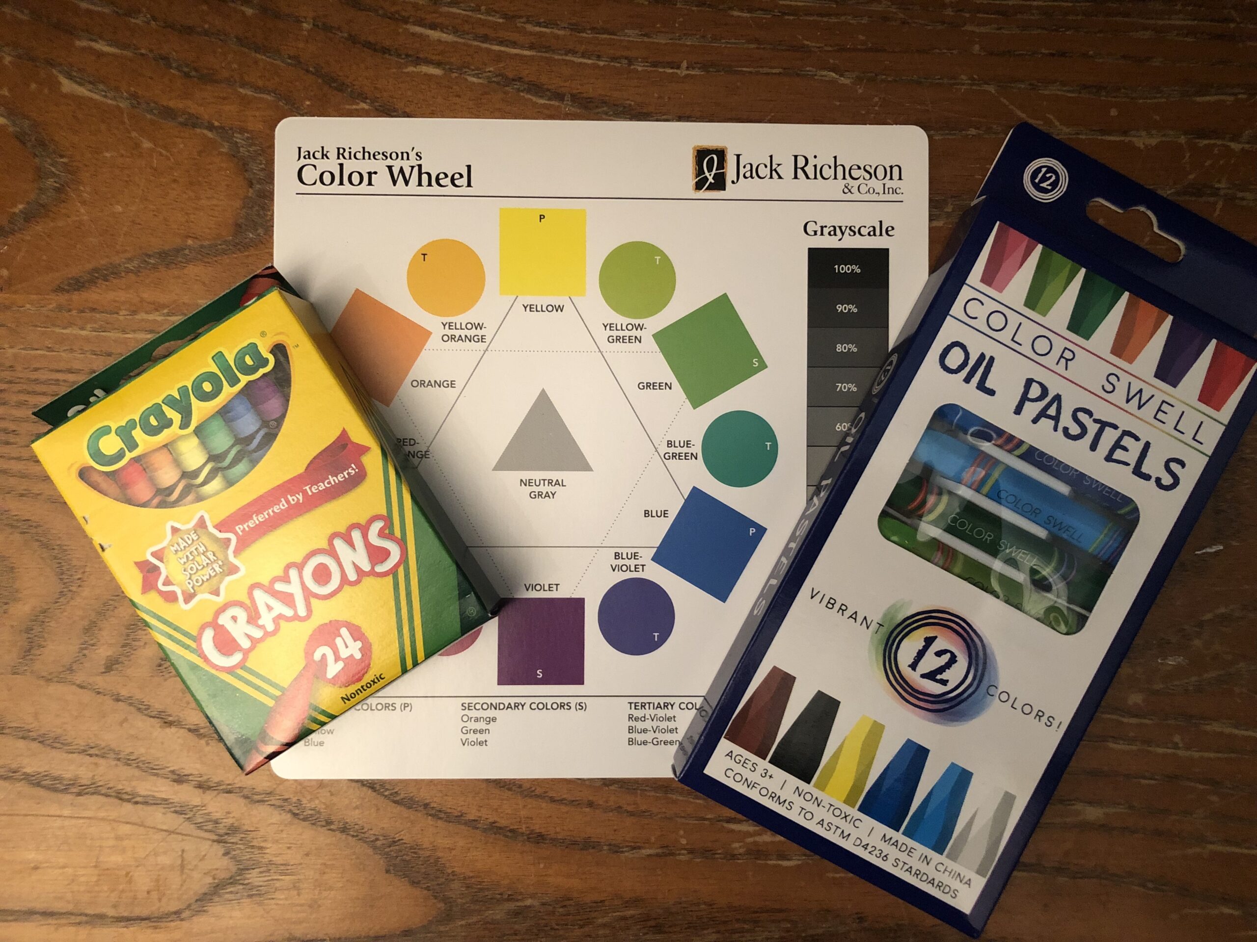 Color Wheel Set Color Wheel, Crayons, Oil Pastels, 10 Coloring Pages